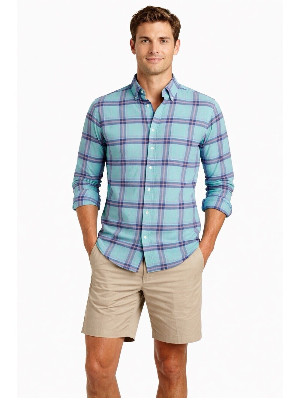 Vineyard Vines Slim Fit Murray Shirt Mens S Coastal Island Style Plaid Preppy